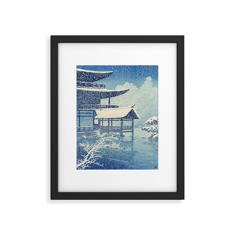 "Snow on Lake" by Hasui Kawase, 1922 Framed Art Print