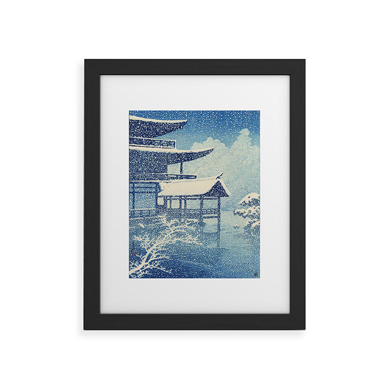 "Snow on Lake" by Hasui Kawase, 1922 Framed Art Print