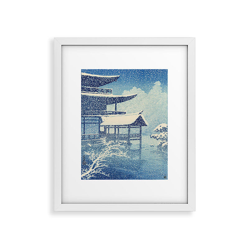 "Snow on Lake" by Hasui Kawase, 1922 Framed Art Print