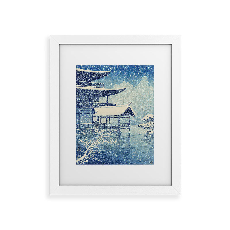 "Snow on Lake" by Hasui Kawase, 1922 Framed Art Print