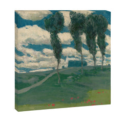 "Spring Landscape with Poplar Trees" by Alois Kalvoda, circa 1914-1920 Canvas Print