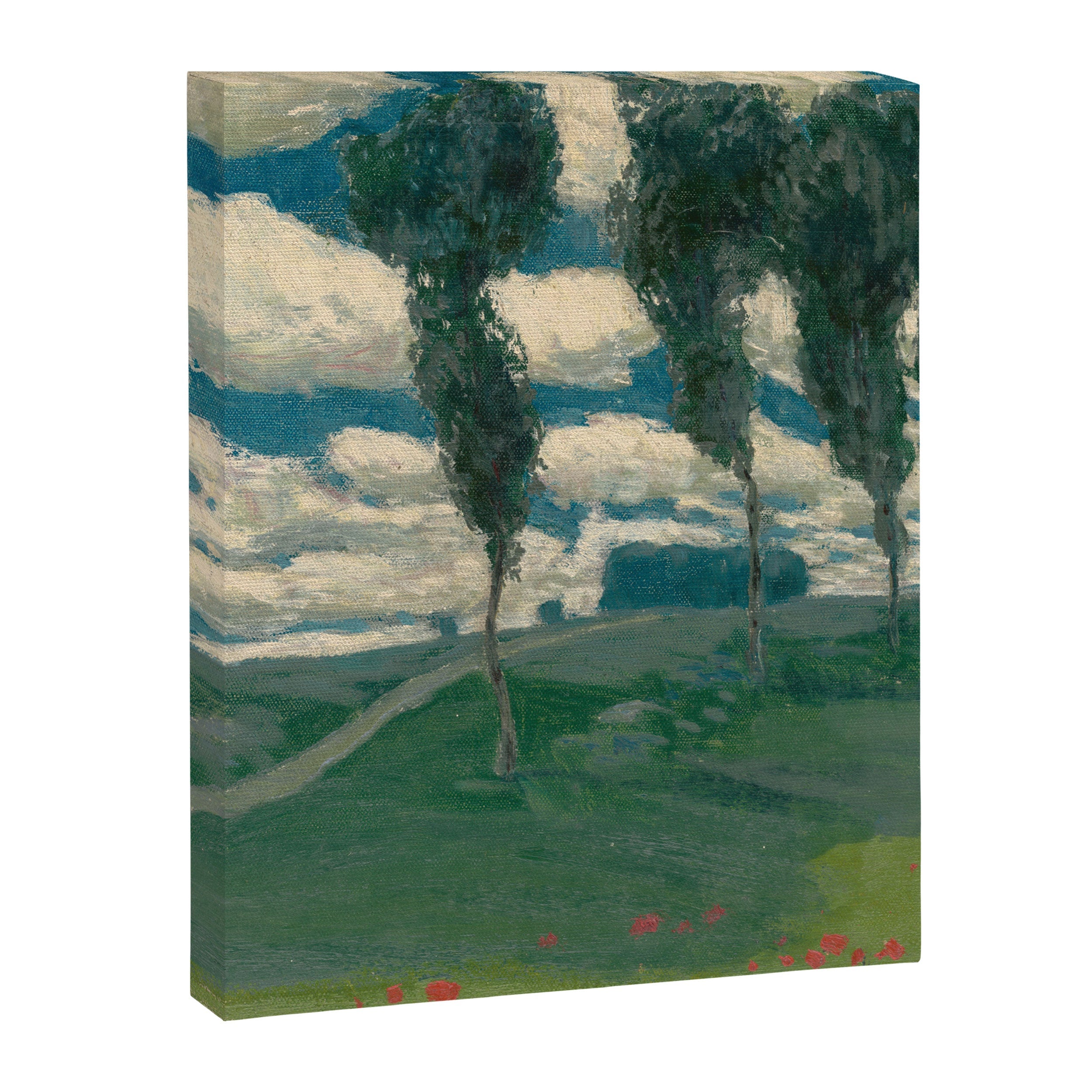 "Spring Landscape with Poplar Trees" by Alois Kalvoda, circa 1914-1920 Canvas Print