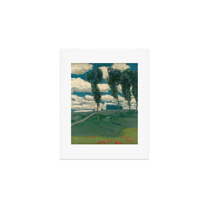 "Spring Landscape with Poplar Trees" by Alois Kalvoda, circa 1914-1920 Art Print