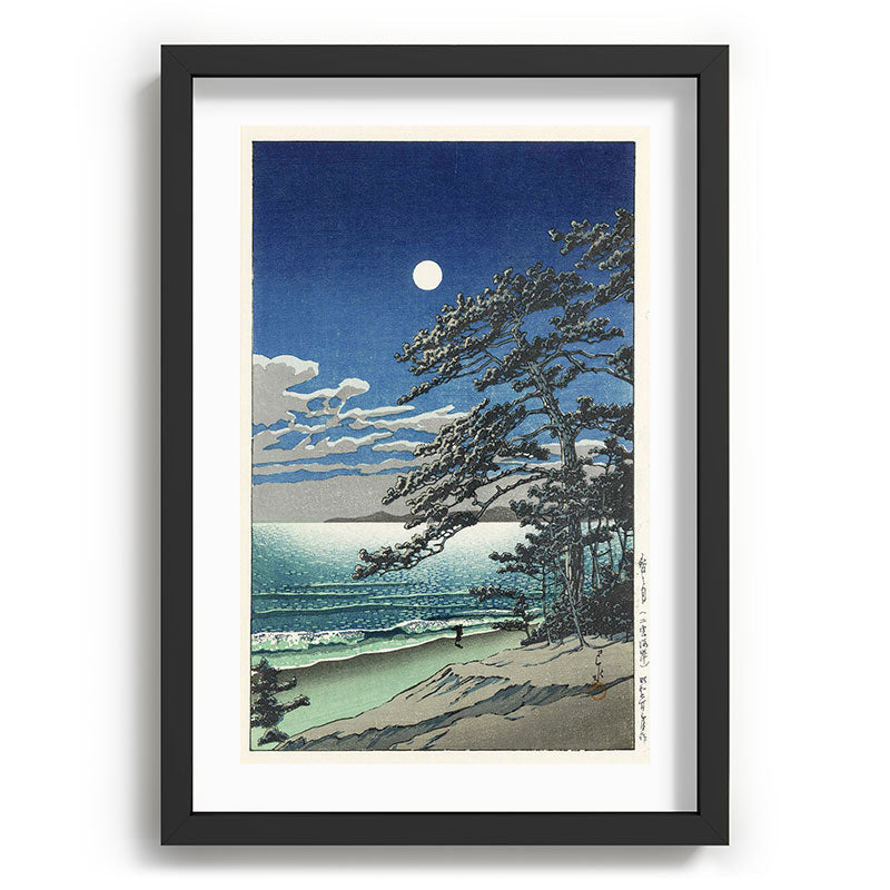 "Spring Moon at Ninomiya Beach" by Hasui Kawase, 1931 Framed Art Print