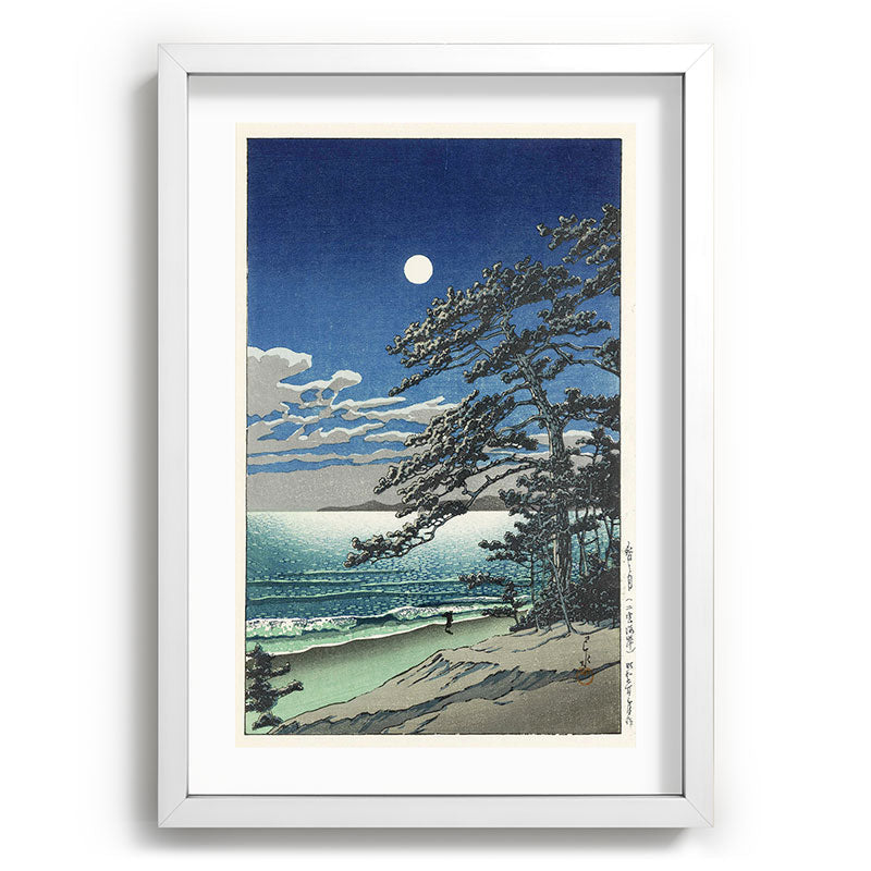 "Spring Moon at Ninomiya Beach" by Hasui Kawase, 1931 Framed Art Print