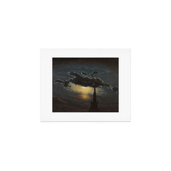 "Study of Clouds in Moonlight" by Knud Baade, 1848 Art Print
