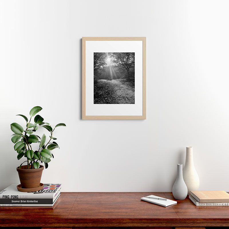 "Sunlit Solitude" by Maria Popova Framed Art Print