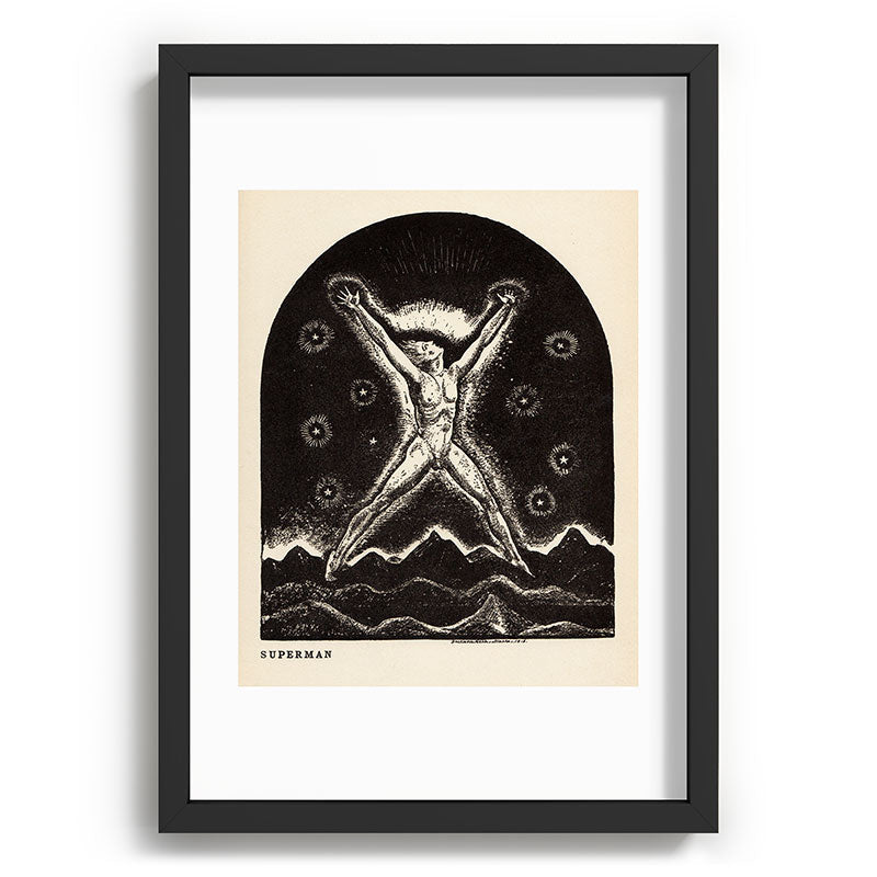 "Superman" by Rockwell Kent (1919) Framed Art Print