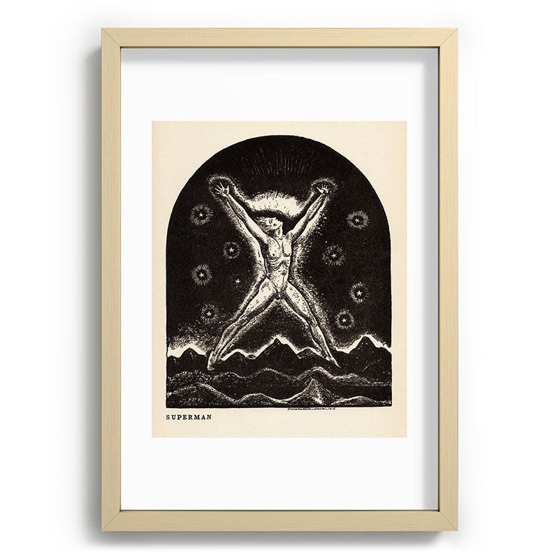 "Superman" by Rockwell Kent (1919) Framed Art Print