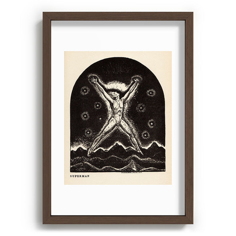 "Superman" by Rockwell Kent (1919) Framed Art Print