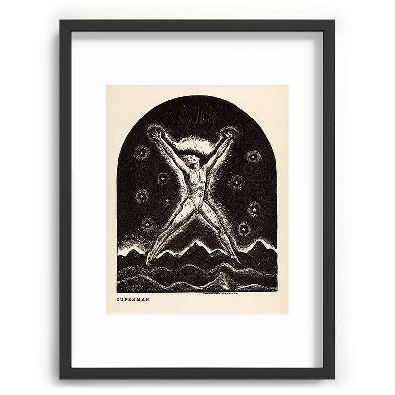"Superman" by Rockwell Kent (1919) Framed Art Print