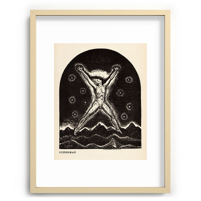 "Superman" by Rockwell Kent (1919) Framed Art Print