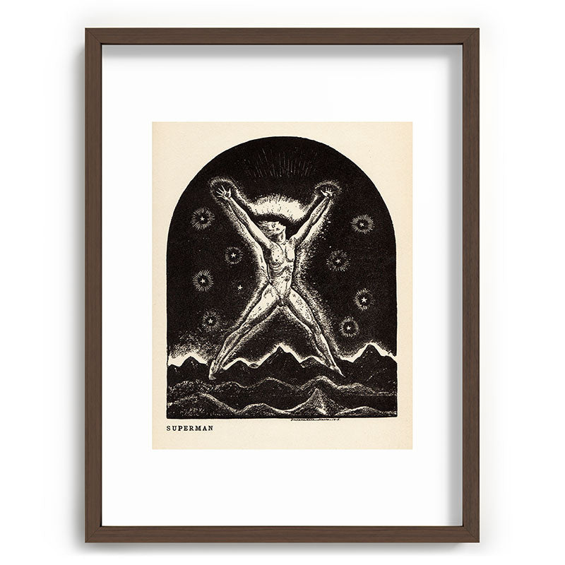 "Superman" by Rockwell Kent (1919) Framed Art Print