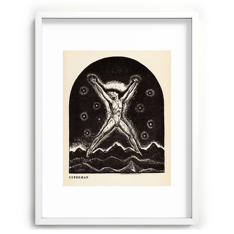 "Superman" by Rockwell Kent (1919) Framed Art Print