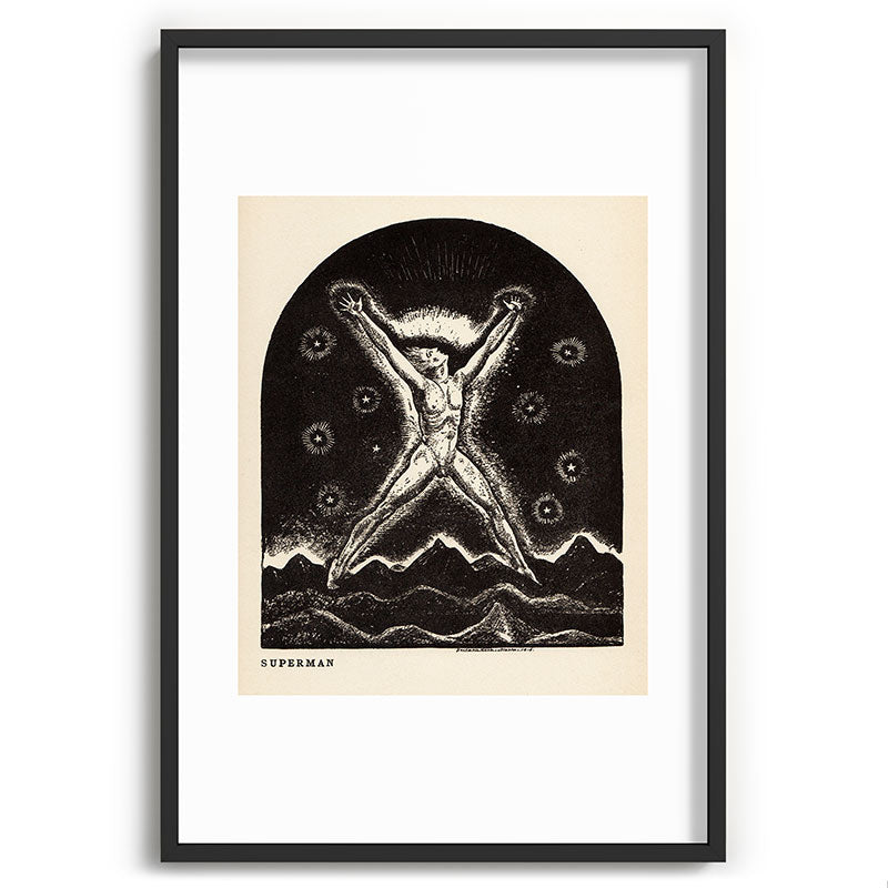 "Superman" by Rockwell Kent (1919) Framed Art Print