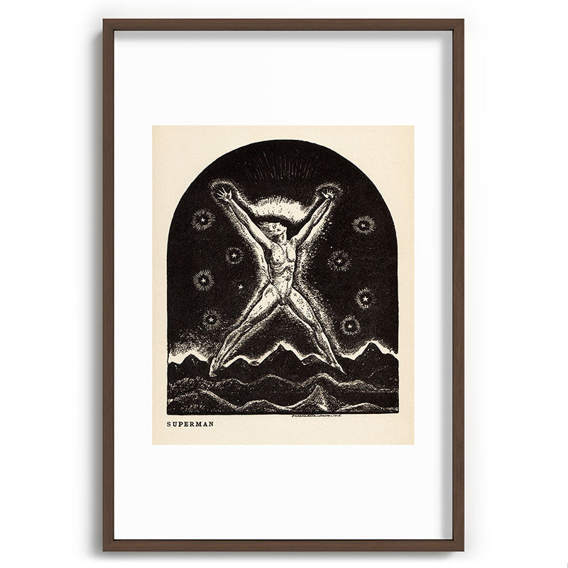 "Superman" by Rockwell Kent (1919) Framed Art Print