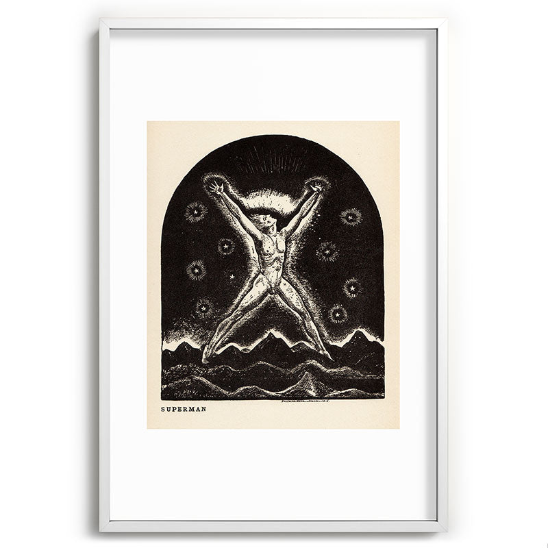 "Superman" by Rockwell Kent (1919) Framed Art Print