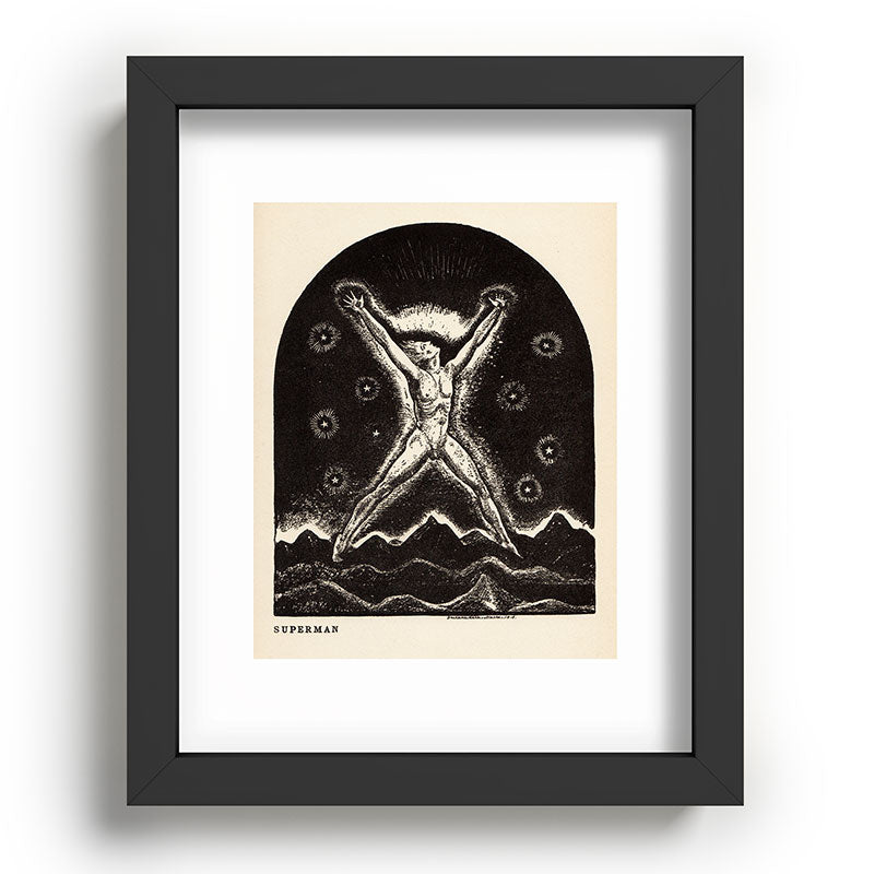 "Superman" by Rockwell Kent (1919) Framed Art Print