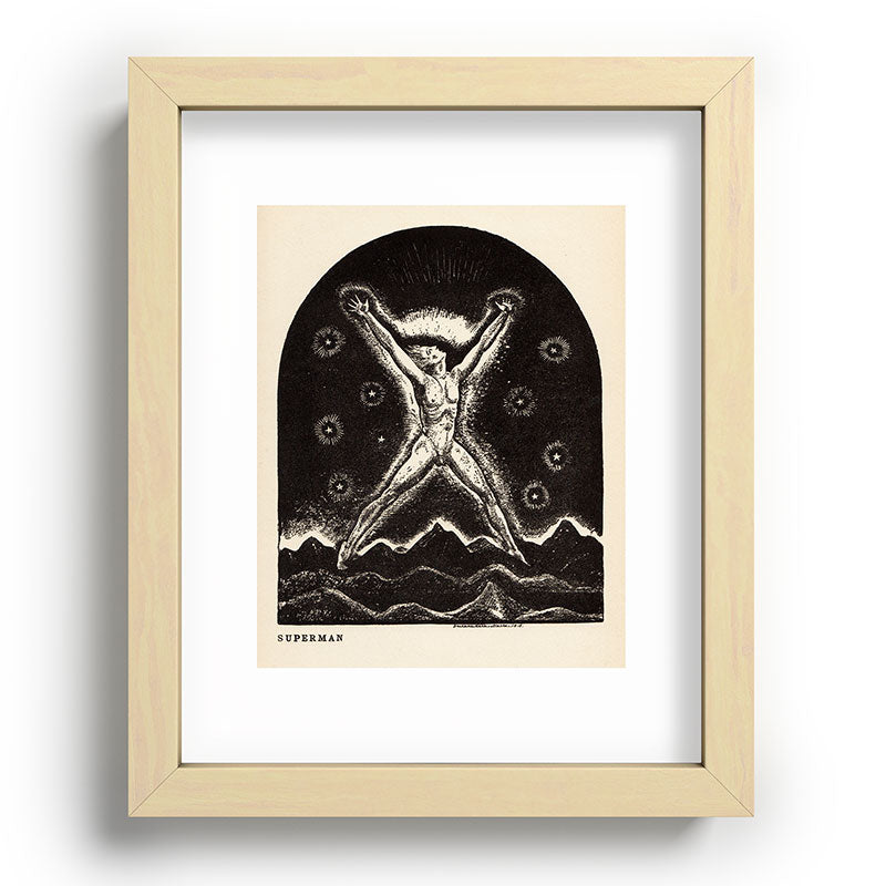 "Superman" by Rockwell Kent (1919) Framed Art Print