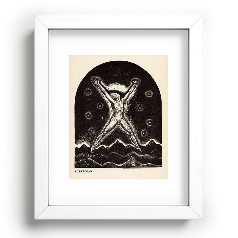 "Superman" by Rockwell Kent (1919) Framed Art Print