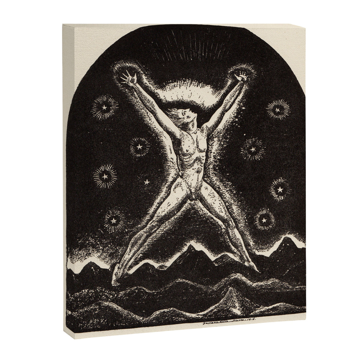 "Superman" by Rockwell Kent (1919) Canvas Print