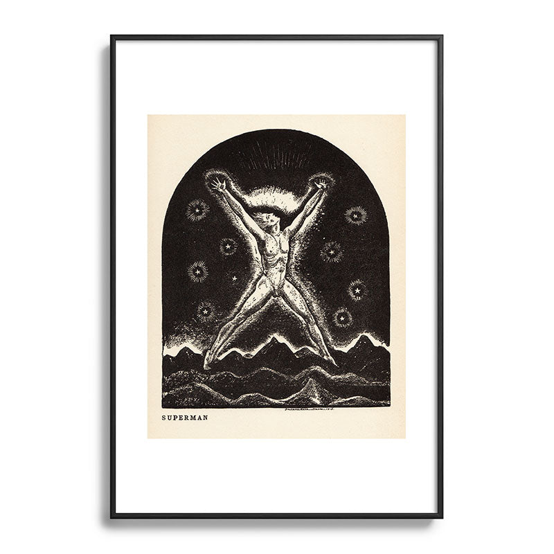 "Superman" by Rockwell Kent (1919) Framed Art Print