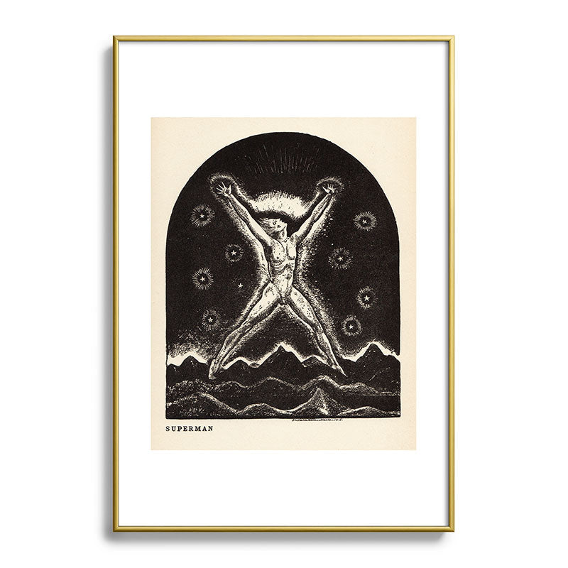 "Superman" by Rockwell Kent (1919) Framed Art Print