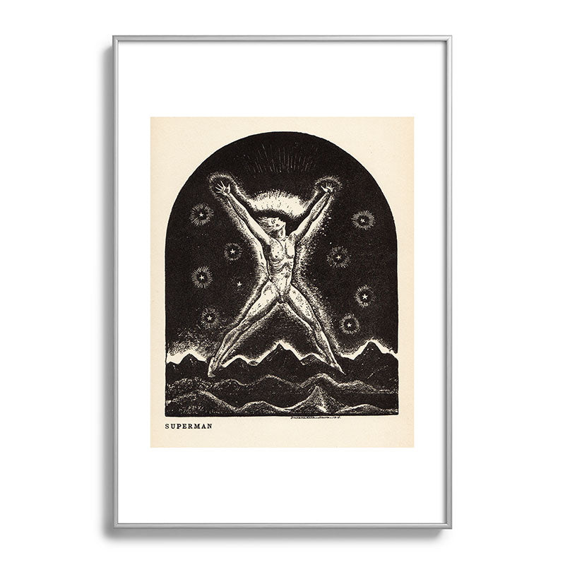 "Superman" by Rockwell Kent (1919) Framed Art Print
