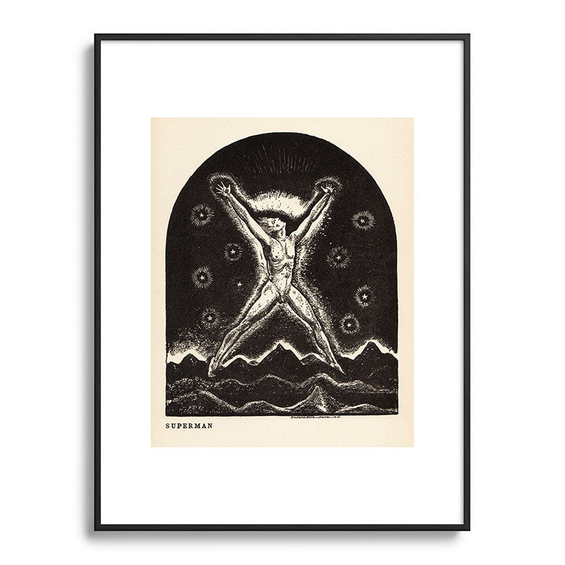 "Superman" by Rockwell Kent (1919) Framed Art Print