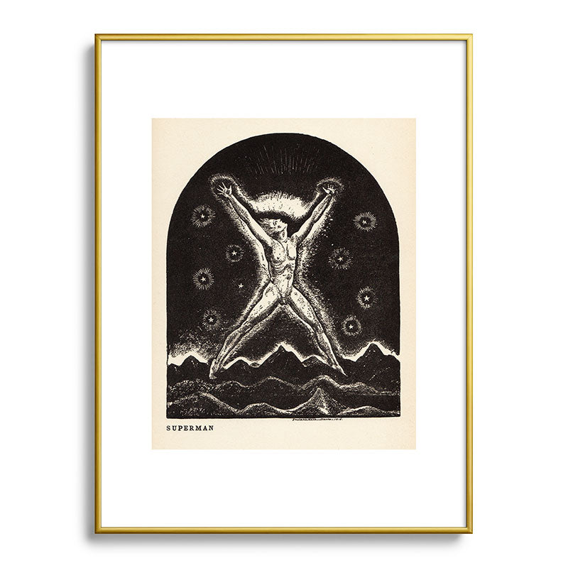 "Superman" by Rockwell Kent (1919) Framed Art Print