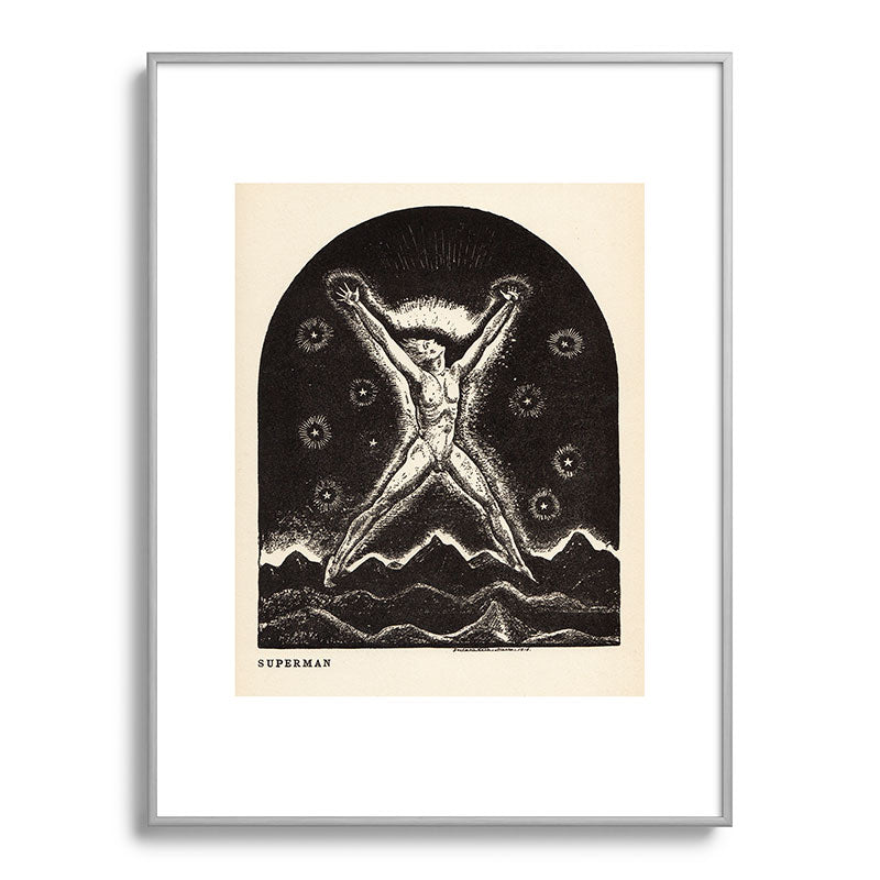 "Superman" by Rockwell Kent (1919) Framed Art Print