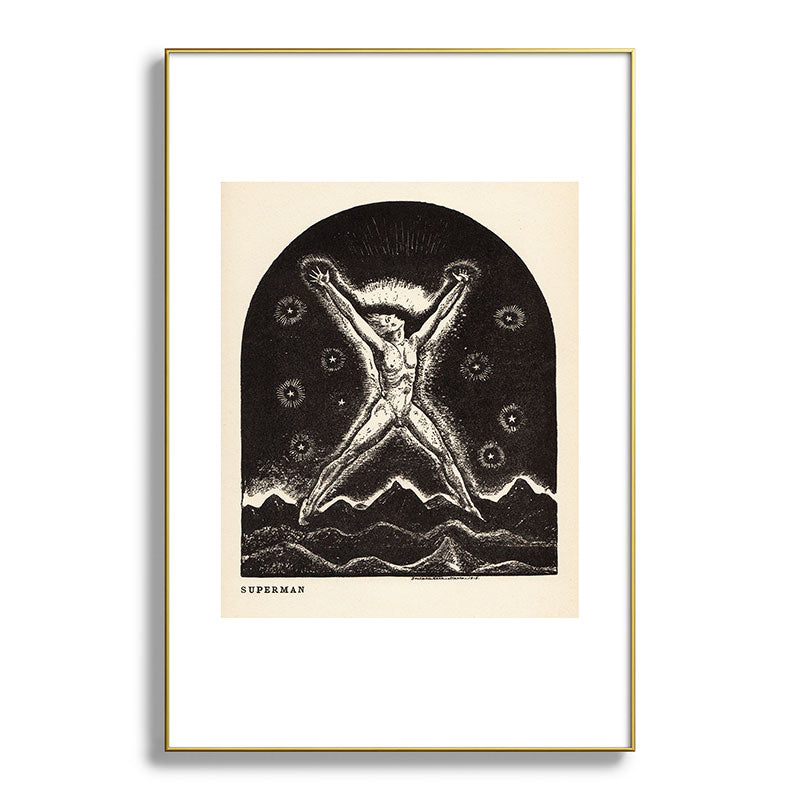 "Superman" by Rockwell Kent (1919) Framed Art Print