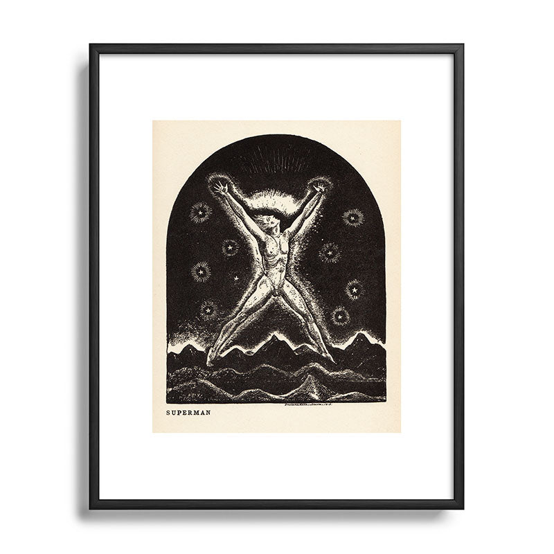 "Superman" by Rockwell Kent (1919) Framed Art Print