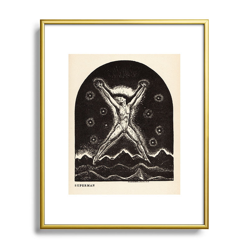 "Superman" by Rockwell Kent (1919) Framed Art Print