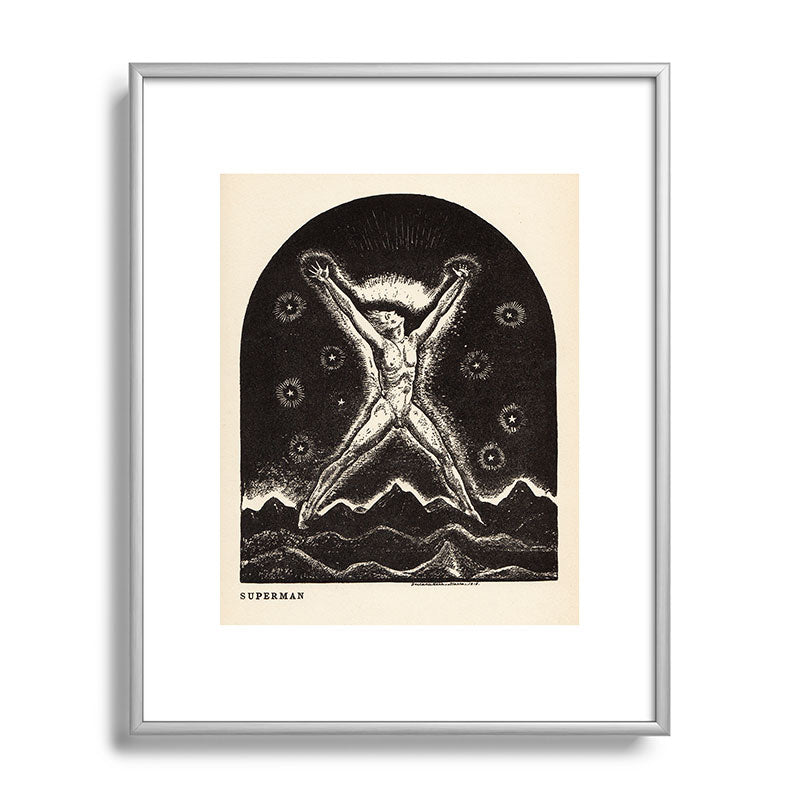"Superman" by Rockwell Kent (1919) Framed Art Print