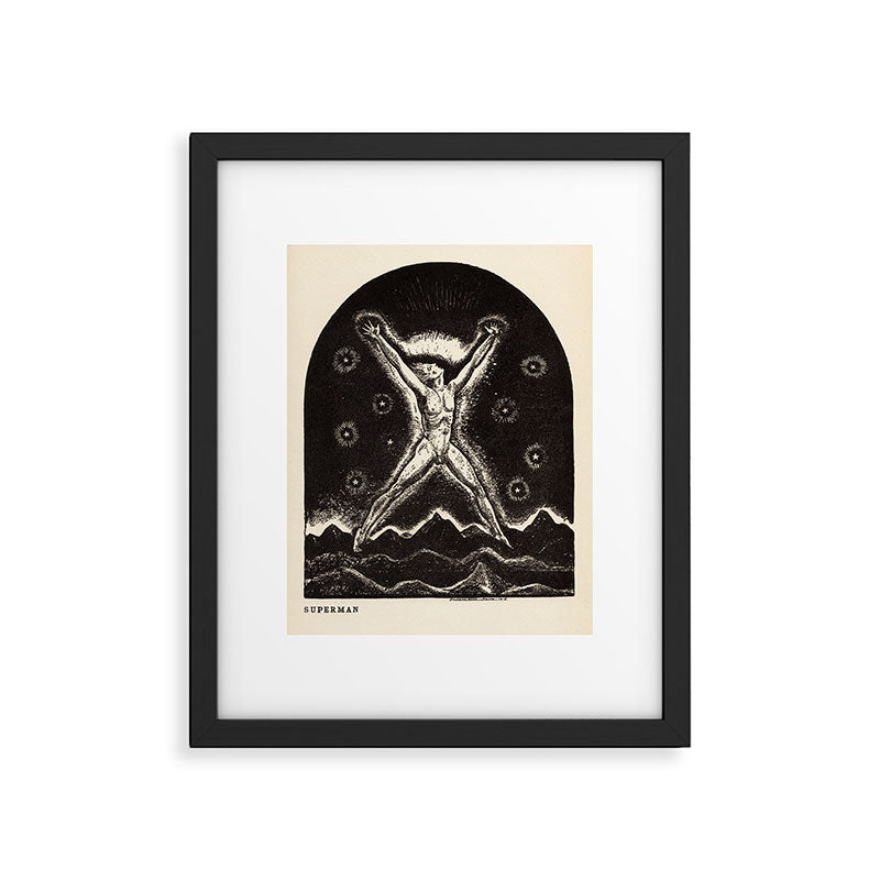 "Superman" by Rockwell Kent (1919) Framed Art Print