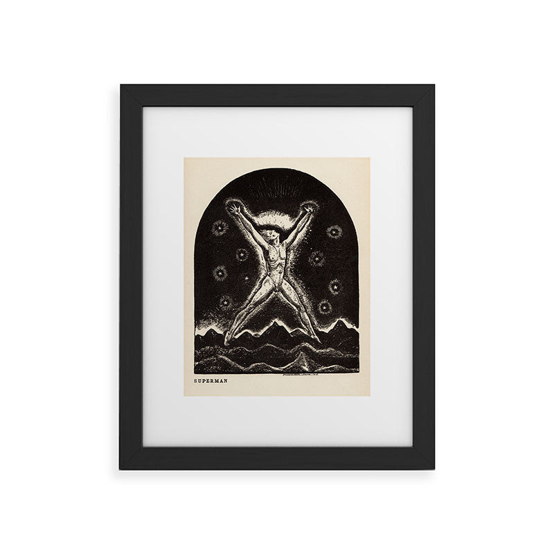 "Superman" by Rockwell Kent (1919) Framed Art Print