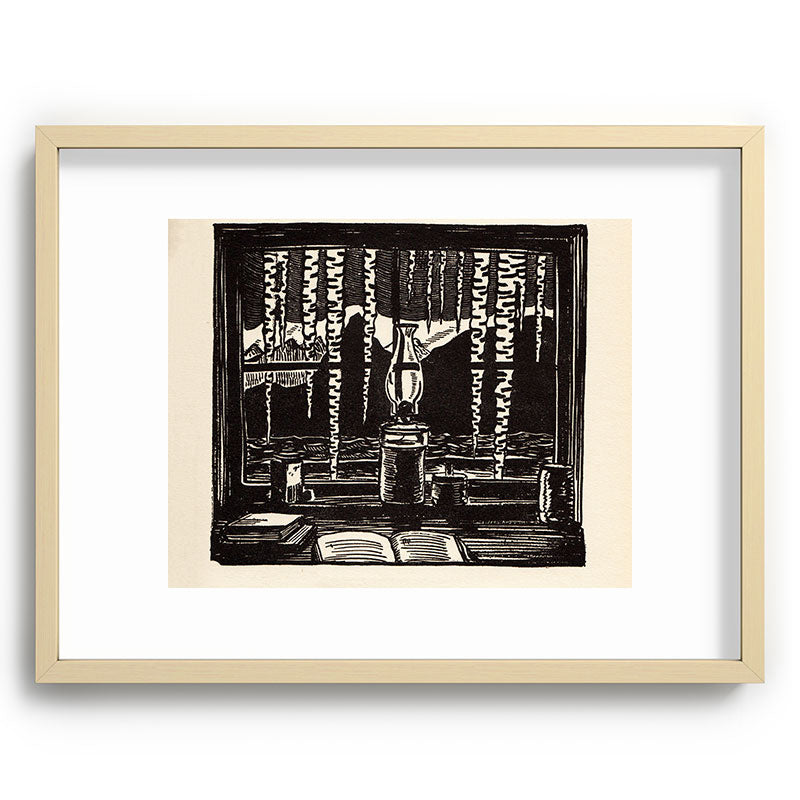 "The Cabin Window" by Rockwell Kent (1918) Framed Art Print