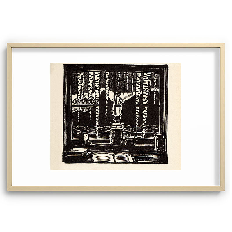 "The Cabin Window" by Rockwell Kent (1918) Framed Art Print