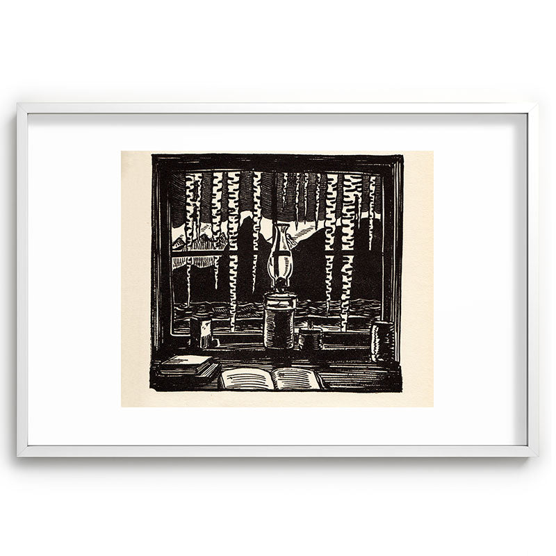 "The Cabin Window" by Rockwell Kent (1918) Framed Art Print