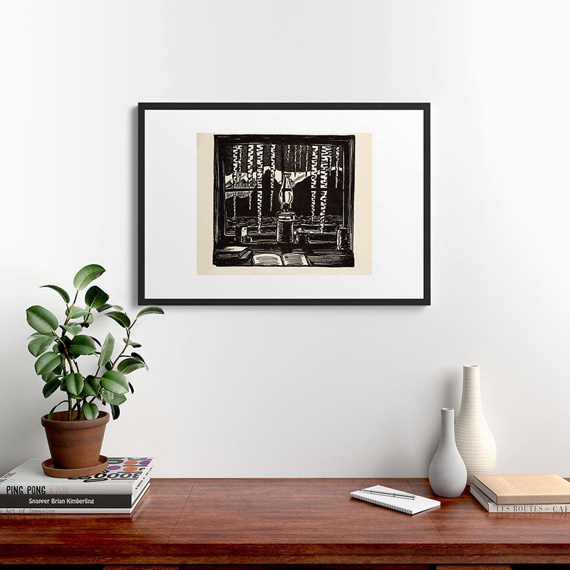 "The Cabin Window" by Rockwell Kent (1918) Framed Art Print