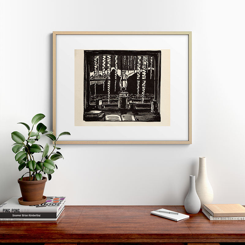 "The Cabin Window" by Rockwell Kent (1918) Framed Art Print