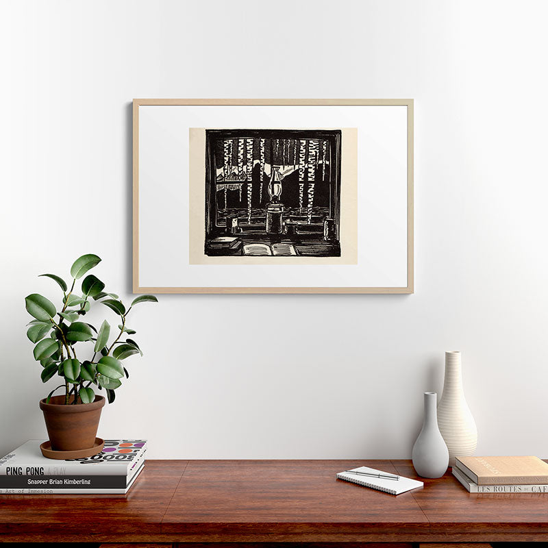 "The Cabin Window" by Rockwell Kent (1918) Framed Art Print