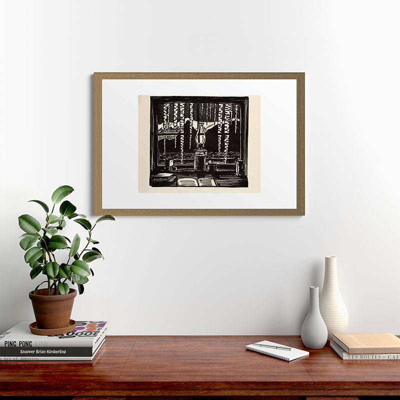 "The Cabin Window" by Rockwell Kent (1918) Framed Art Print