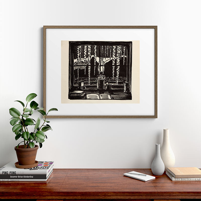 "The Cabin Window" by Rockwell Kent (1918) Framed Art Print
