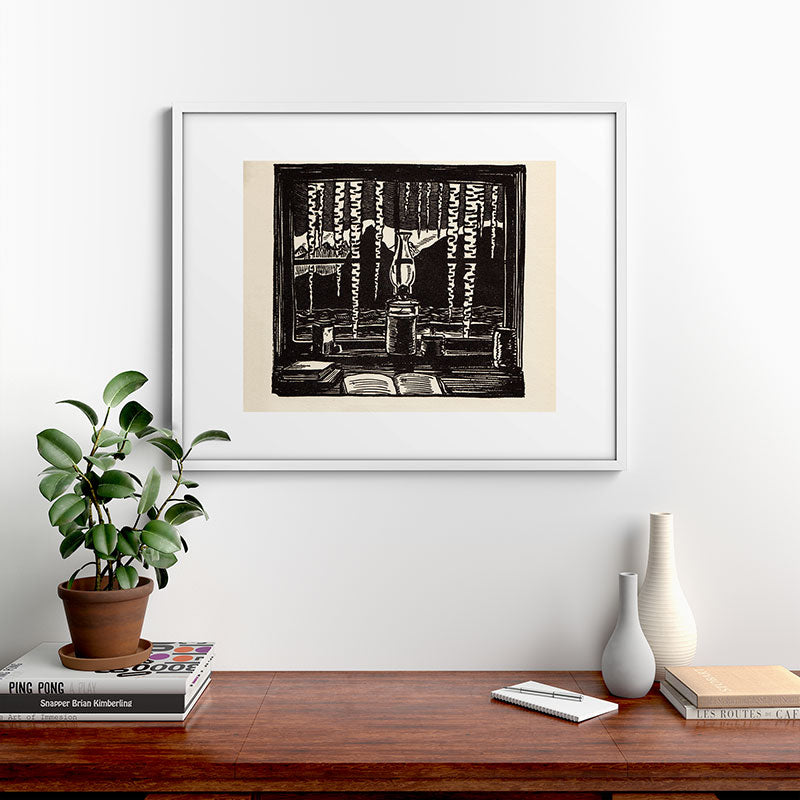 "The Cabin Window" by Rockwell Kent (1918) Framed Art Print