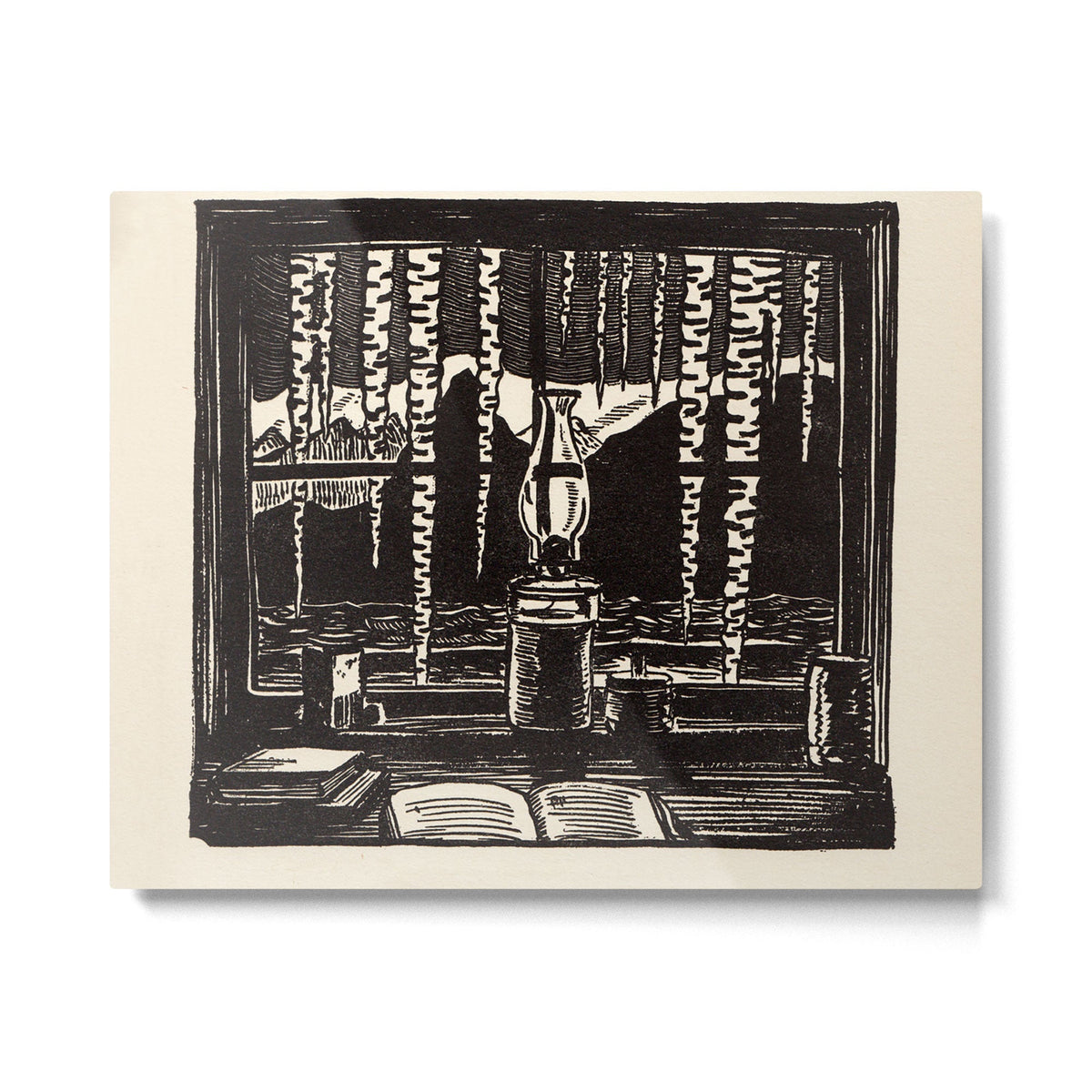 "The Cabin Window" by Rockwell Kent (1918) Metal Print