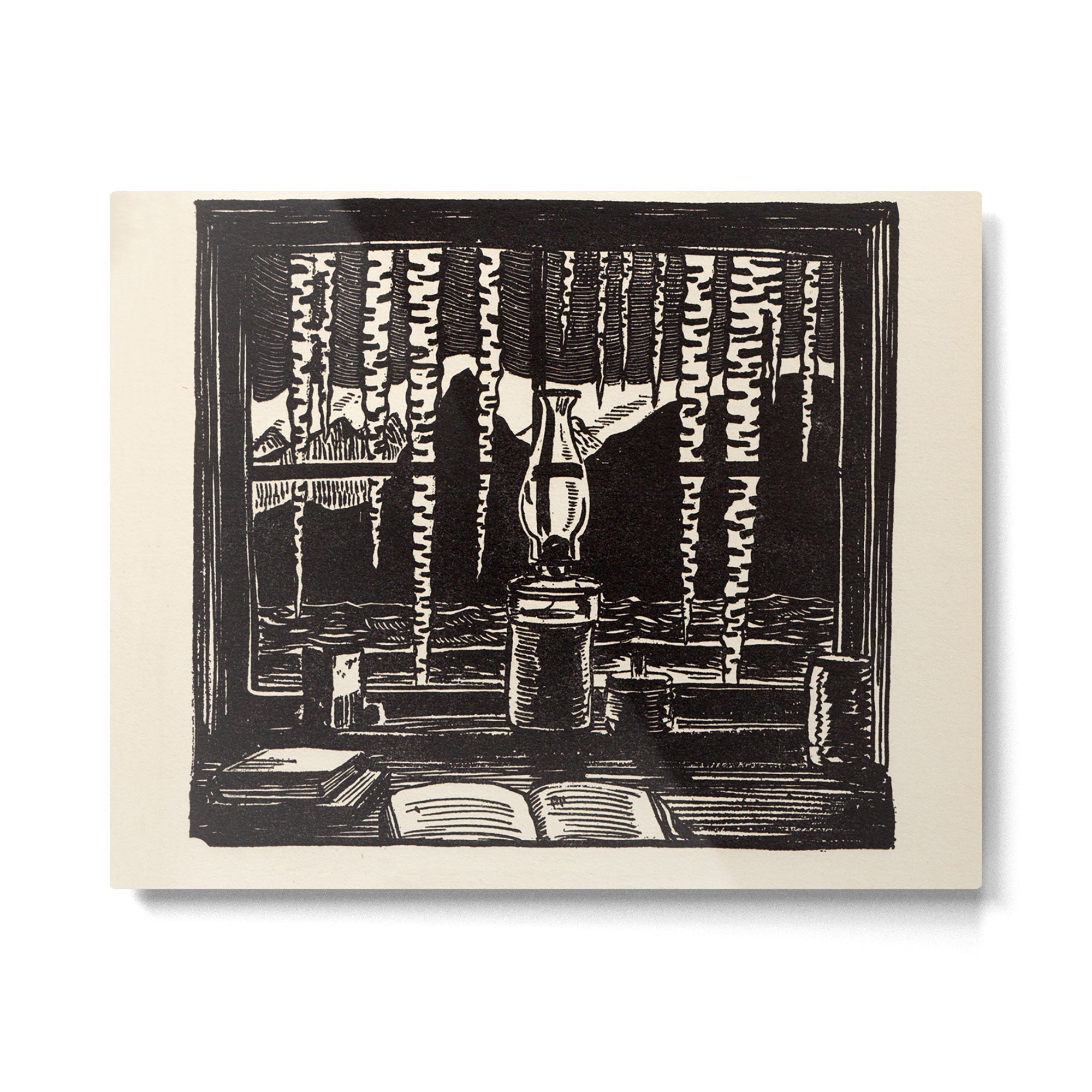 "The Cabin Window" by Rockwell Kent (1918) Metal Print