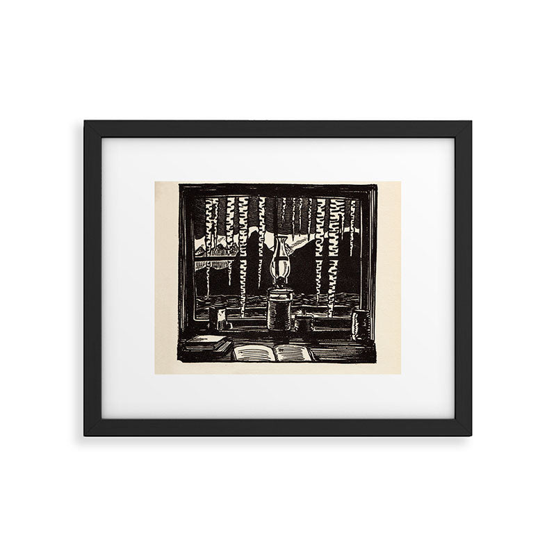 "The Cabin Window" by Rockwell Kent (1918) Framed Art Print