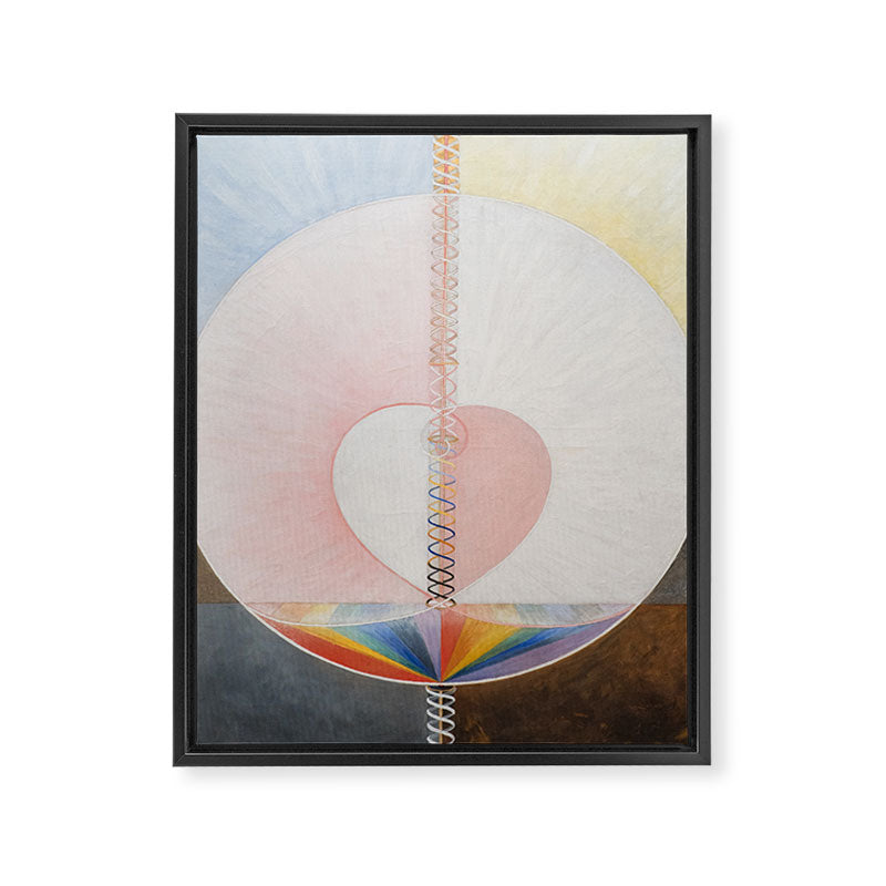 "The Dove, No. 1" by Hilma af Klint (1915) Framed Canvas Print